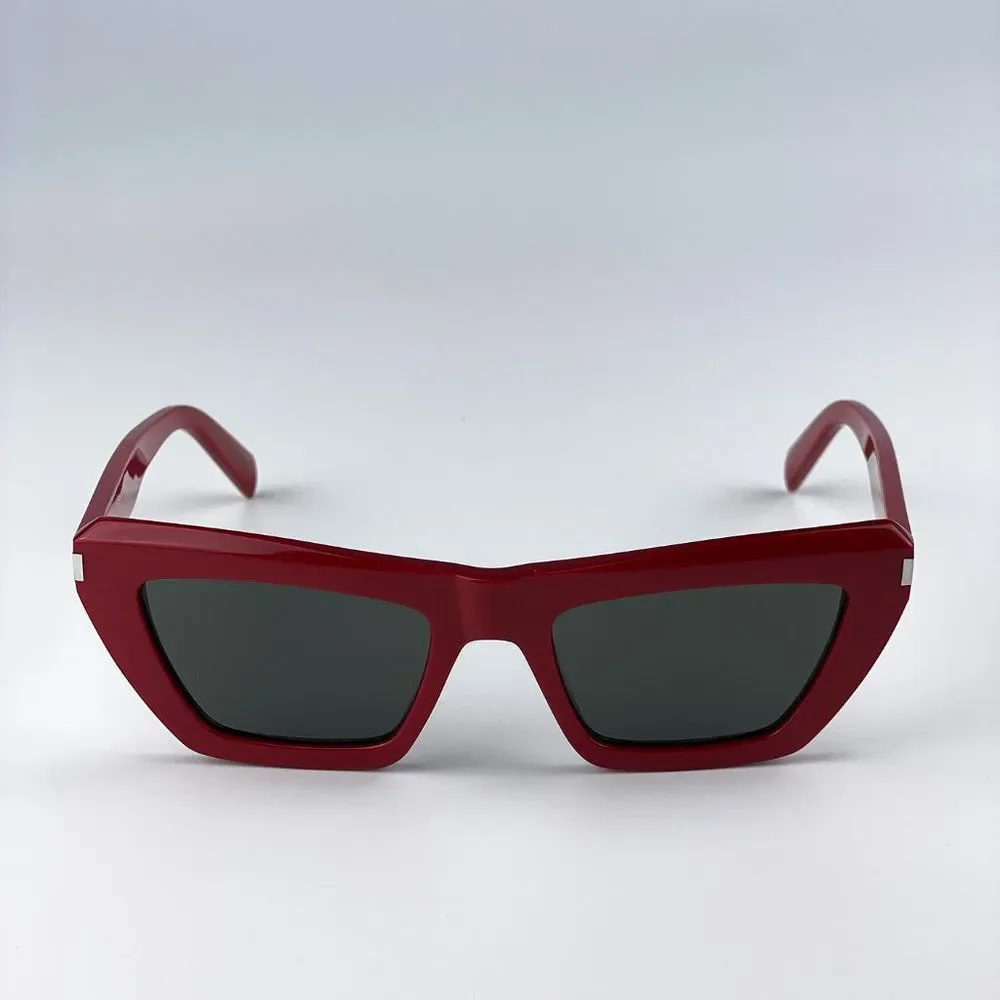 Saint Laurent SL467 003 Sunglasses Red Grey Cat Eye Women - Picture 8 of 14